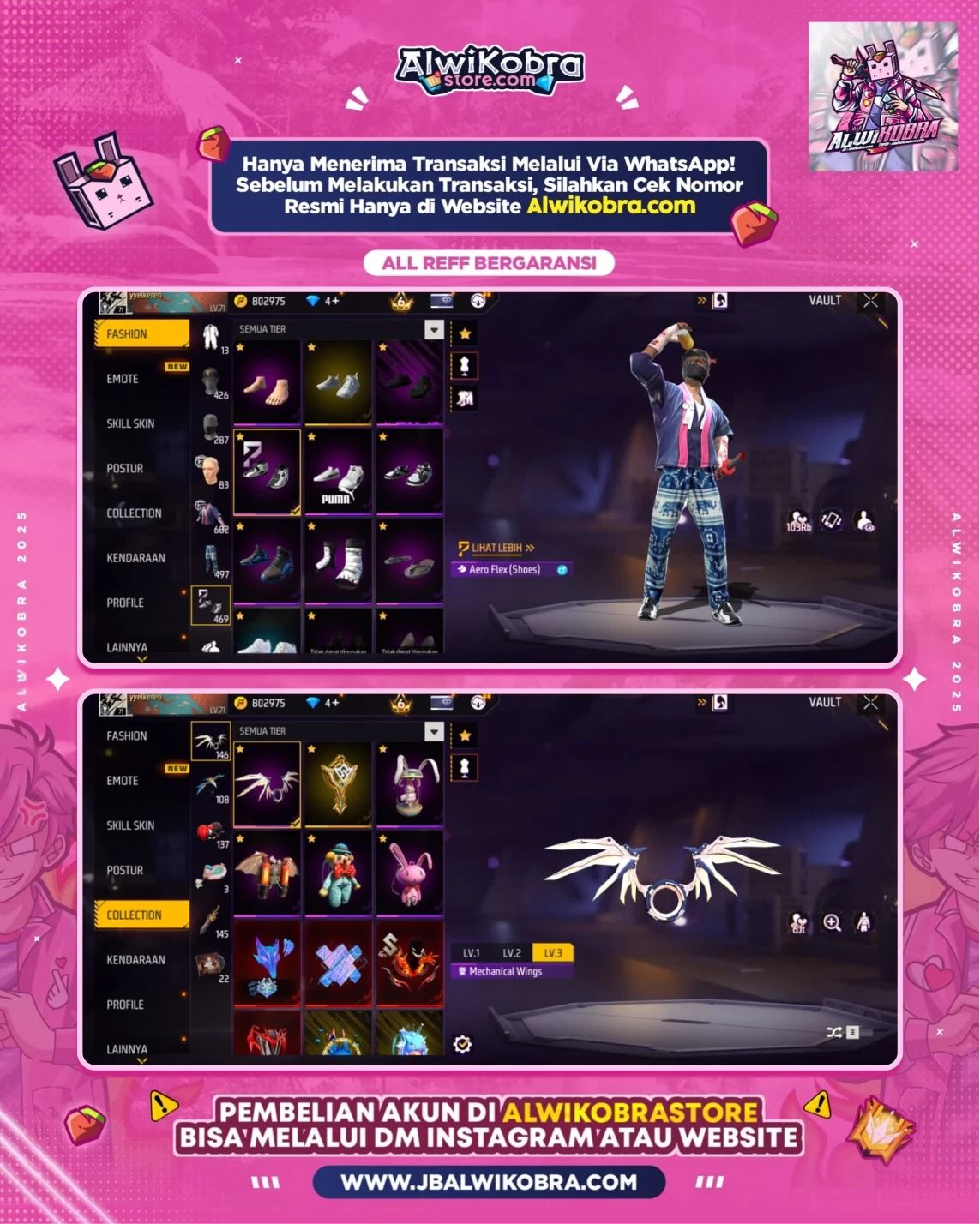 FREE FIRE RENTAL 13 8