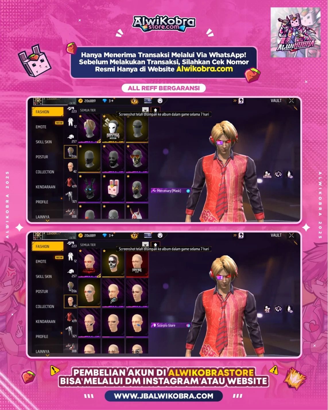 FREE FIRE RENTAL 20 8