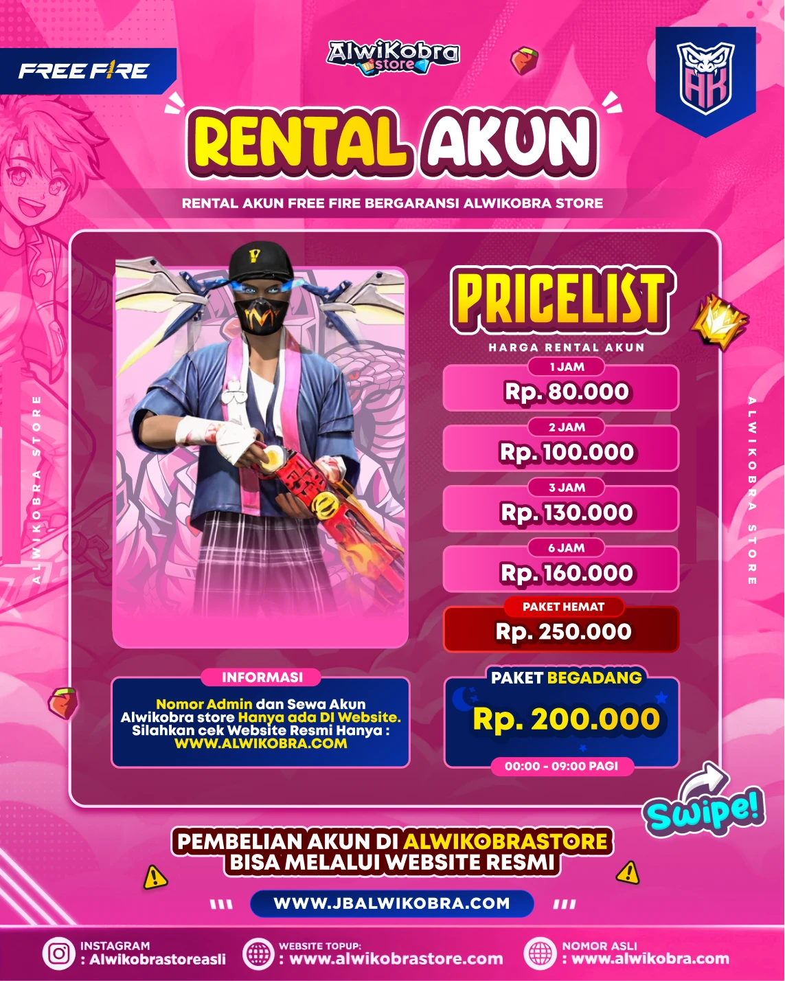 FREE FIRE RENTAL 25