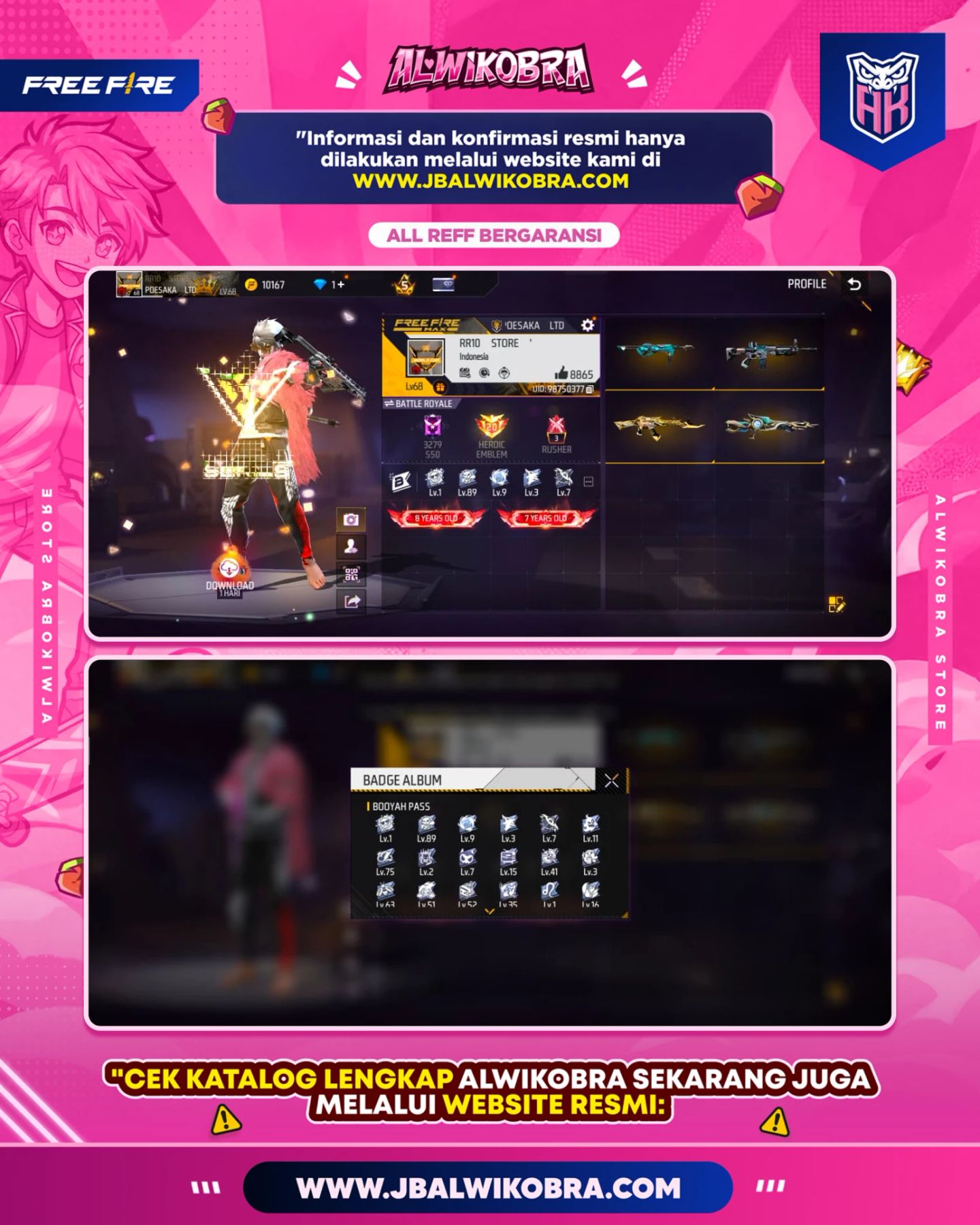 FREE FIRE RENTAL 30 3